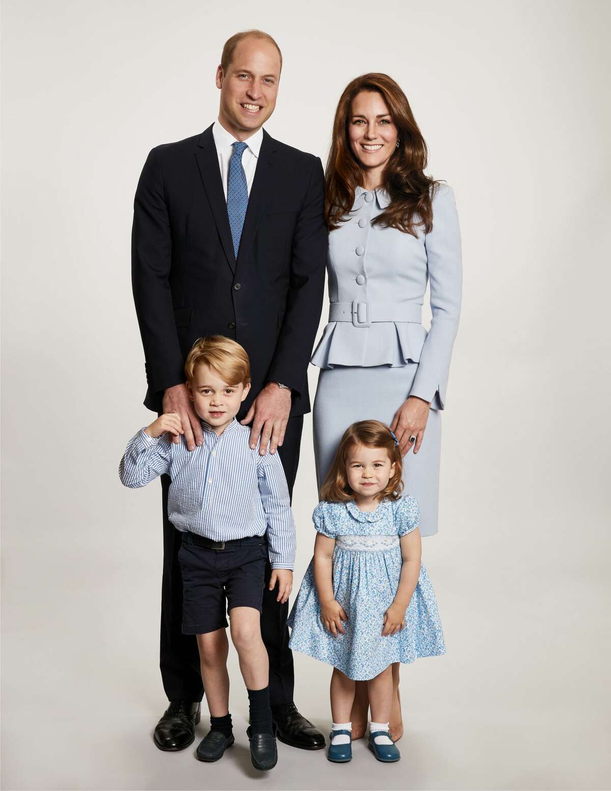 Image shows picture used for the Duke and Duchess of Cambridge's 2017 Christmas card which was taken by Getty Images royal photographer Chris Jackson at Kensington Palace showing the royal couple with their children Prince George and Princess Charlotte, Issued on December 18, 2017, in London, England. Continue through the photos to see the photos of Kate Middleton through the years.
