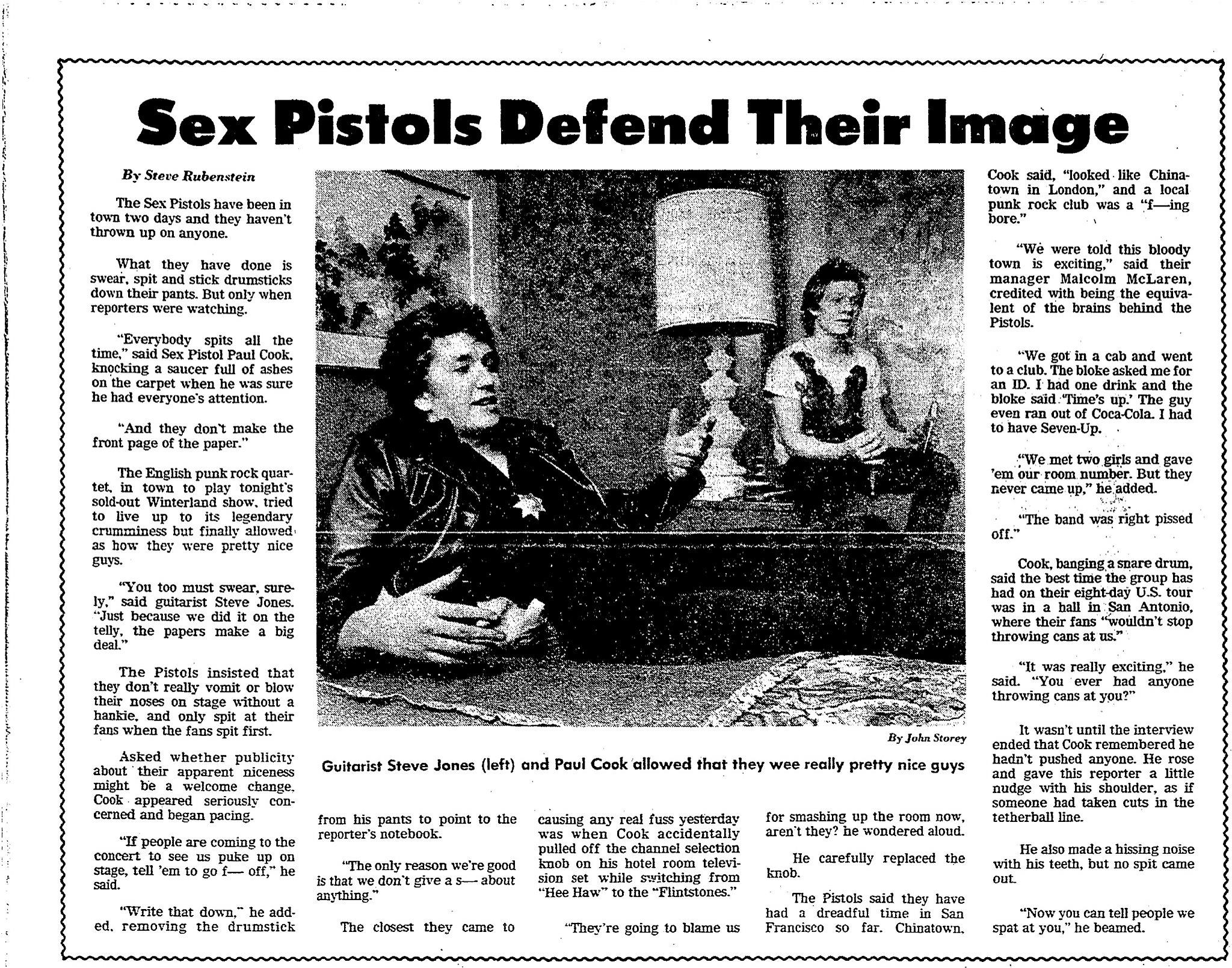 Sex Pistols in San Francisco: The lewd, crude punk pioneers' 1978