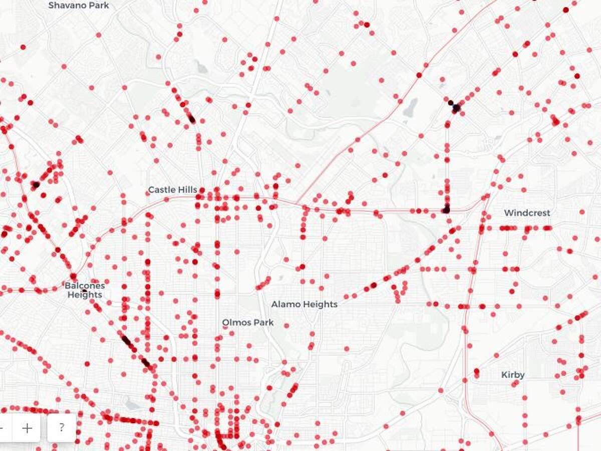 Map shows San Antonio's most dangerous roads for pedestrians