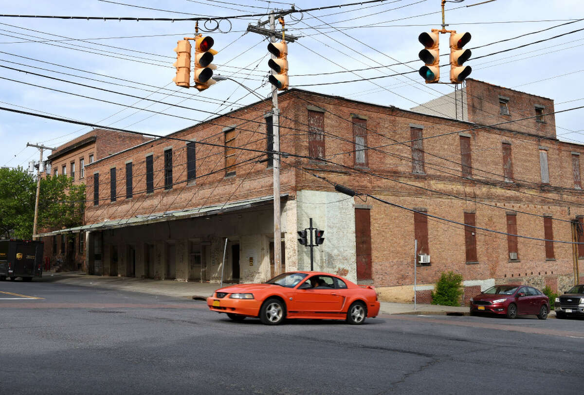 The proposed site for Capital Repertory Theatre at 251 North Pearl Street, four blocks north of the current location in Albany. (Will Waldron/Times Union)
