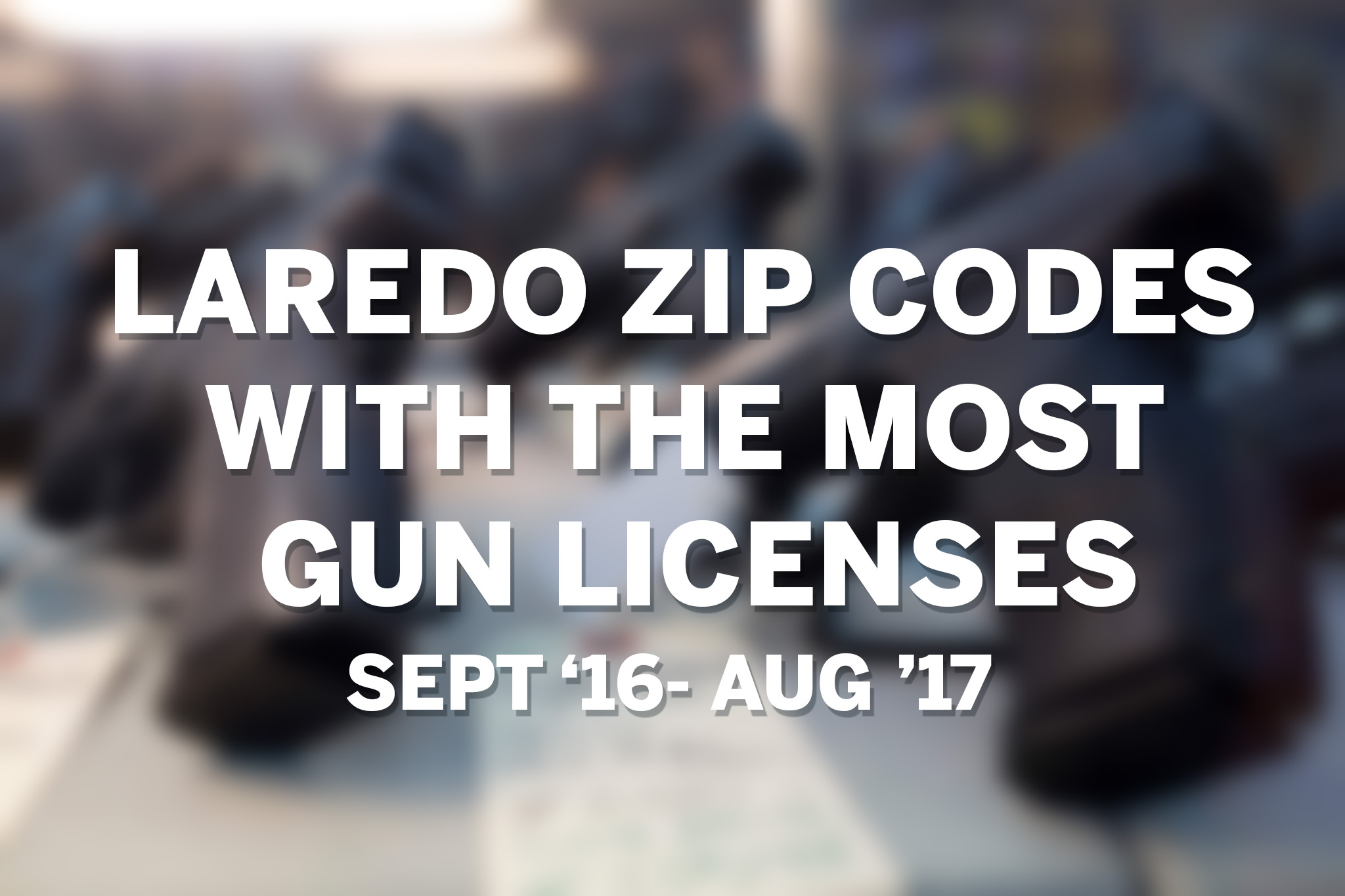 Laredo ZIP codes with the most gun licenses issued from Sept. 2016 to Aug. 2017
