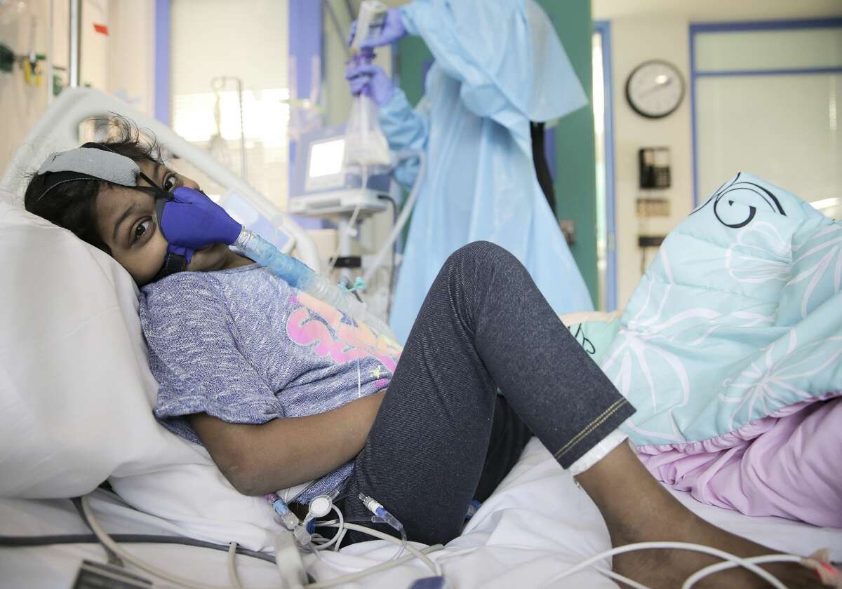 Maira Junaid, 9, sits in her Texas Children's hospital room as she waits for her family to raise enough money for a lung transplant on Wednesday, Jan. 4, 2017, in Houston. Junaid's parents, who are Pakistani nationals, have been working with the hospital since one of her lungs collapsed due to cystic fibrosis. The family has to raise over $600k just so she can get on the donor list. This was one of the most rewarding stories we worked on, Maira was just the sweetest. After we ran this story the family got the money and she got her new lungs.