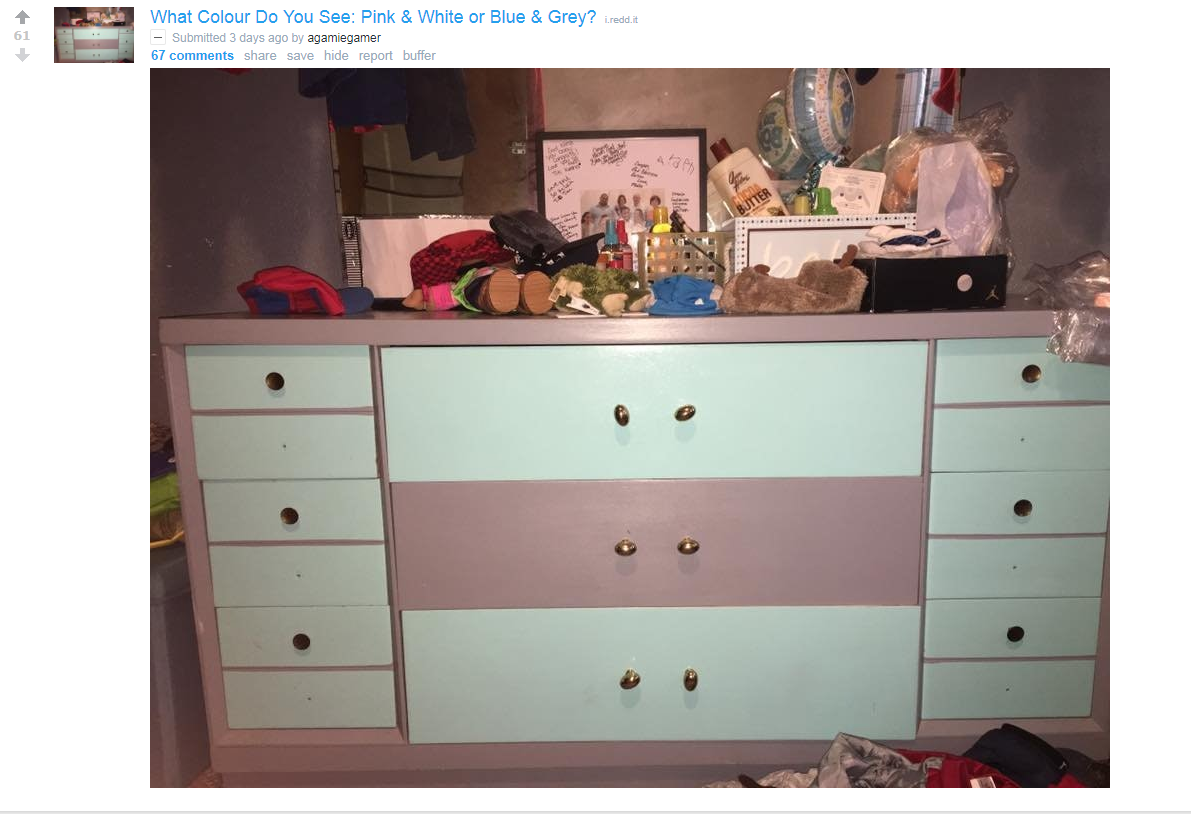 It S The Dress All Over Again Internet Can T Decide Color Of This Dresser Houston Chronicle The Internet Can T Decide Color Of