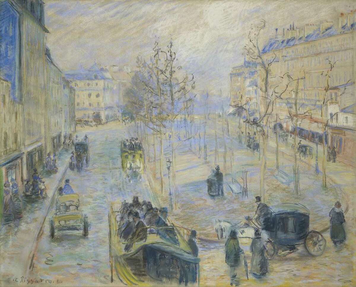 Camille Pissarro "Boulevard Rochechouart" 1880. Pastel on paper