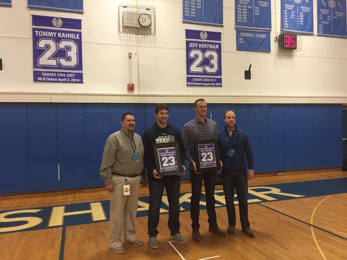 MLB pitchers Tommy Kahnle, Jeff Hoffman honored at Shaker High School