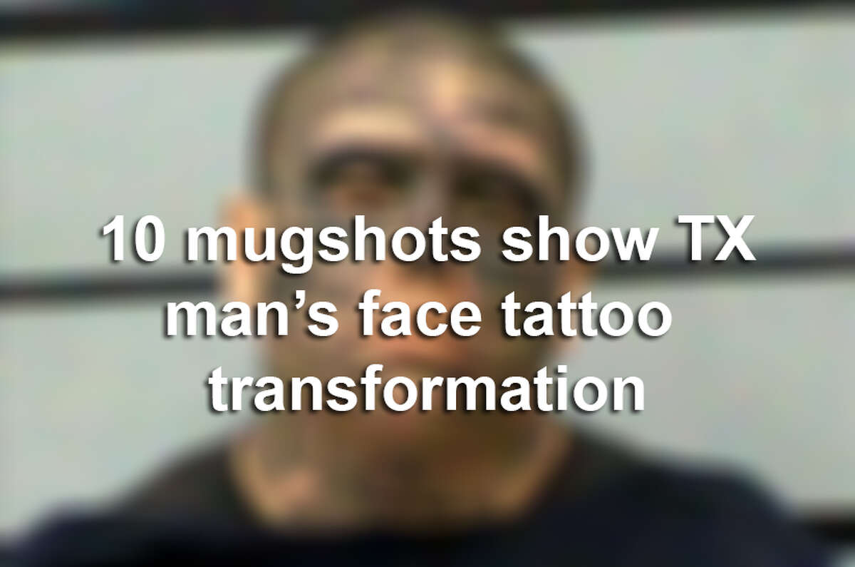 Jacob Joe Pauda's run-ins with the law over several years have documented the Texas man's transformation into a tattooed ghoul. Click here to read his story.
