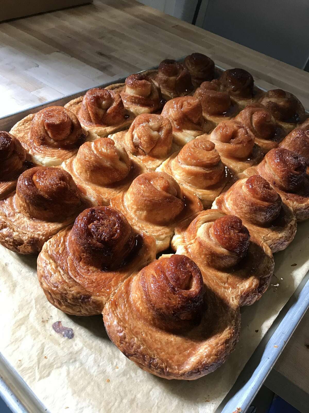 Morning buns at the Tartine kitchen.