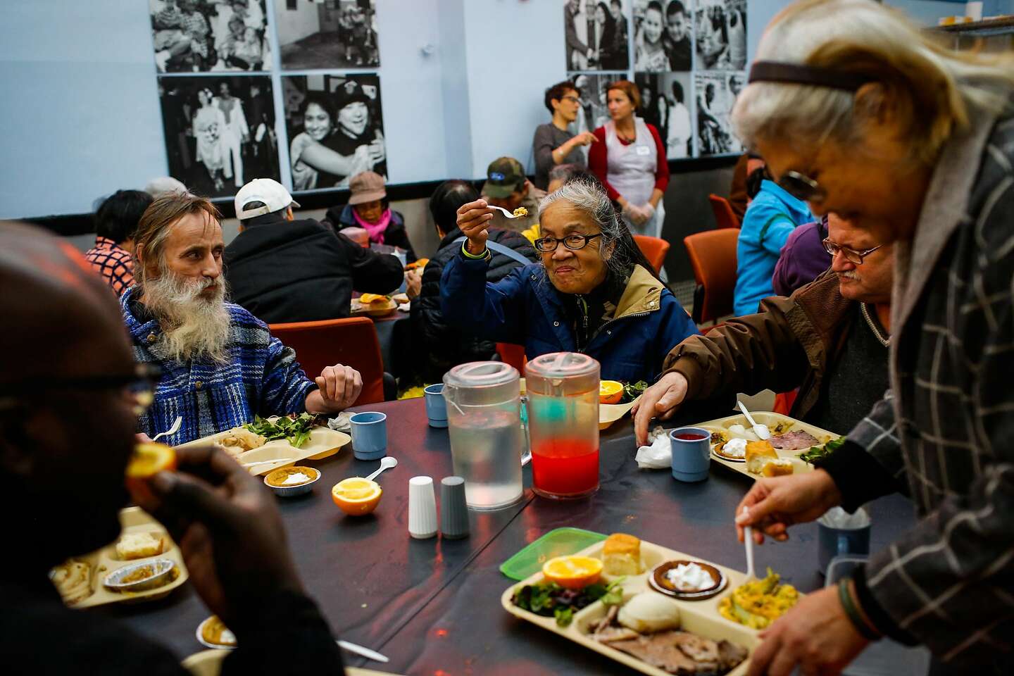 Hundreds enjoy donated prime rib lunch for Christmas Eve at Glide Memorial