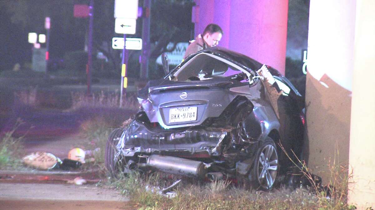 Police said the driver, who is in his 20s, drove off Loop 1604 around 1:20 a.m. and came to a rest on Stone Oak Parkway.