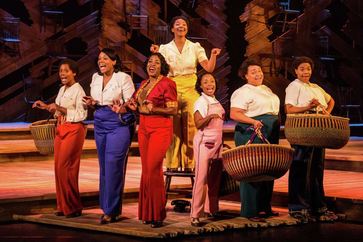 Adrianna Hicks (Celie) and the North American tour cast of "The Color Purple." The show is at The Hobby Center Jan. 9-14.
