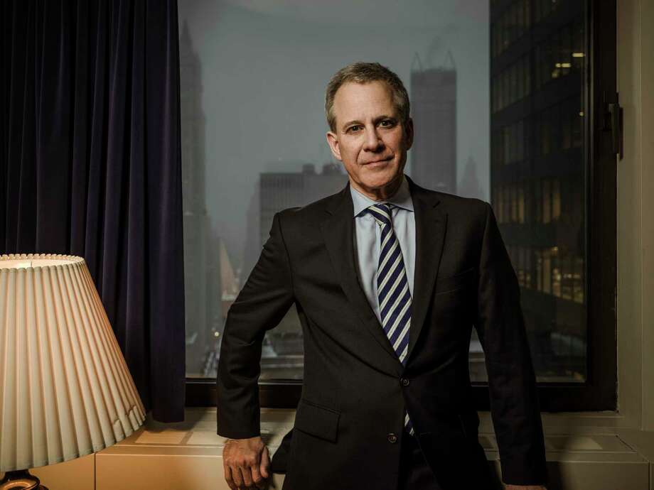Eric Schneiderman, the attorney general of New York State, at his offices in New York, Dec. 15, 2017. Schneiderman oversees an office that has repeatedly tangled with the Trump administration. The president has tweeted insults about Schneiderman, once calling him dopey. By moving to sue the Federal Communications Commission over net neutrality this month, his office took its 100th legal or administrative action against the Trump administration and congressional Republicans. (Sasha Maslov/The New York Times) Photo: SASHA MASLOV / NYTNS