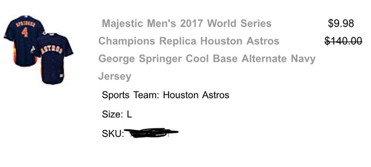 Majestic Houston Astros 2017 World Series George Springer Jersey