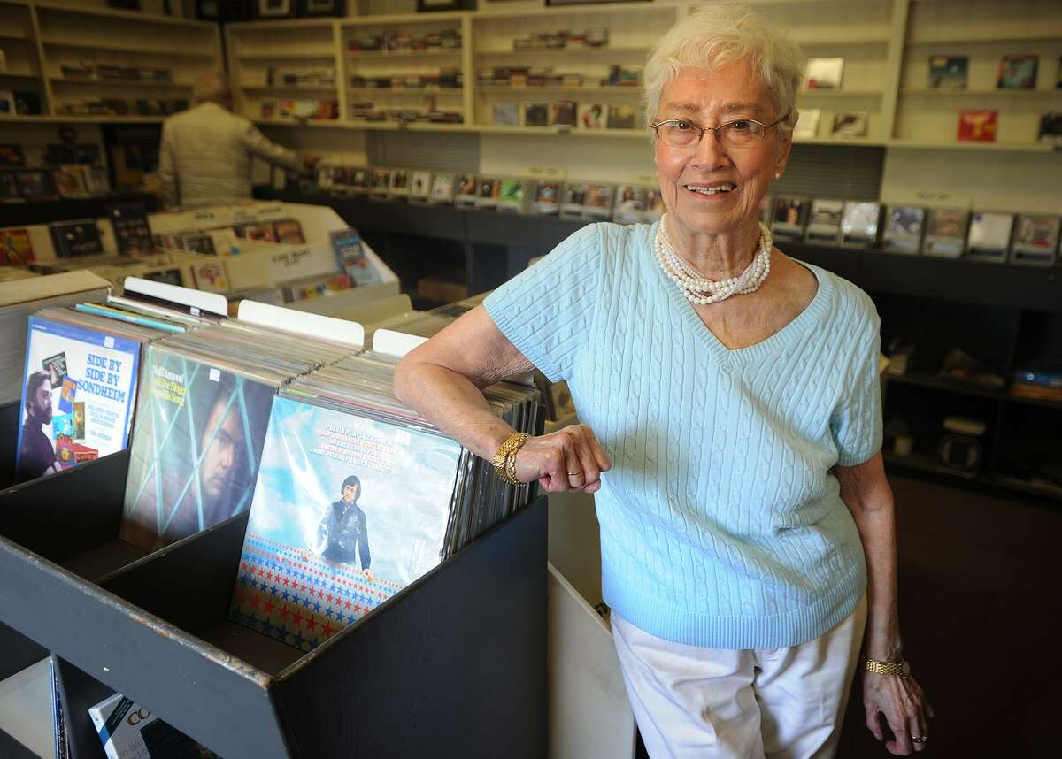 Sally White, owner of Sally's Place record store, at 190 Main Street in downtown Westport on Tuesday, July 16, 2013. White is closing the business, a haven for jazz and blues aficionados, at the end of August after 28 years.