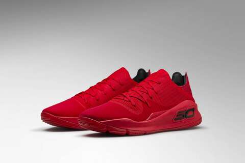 steph curry all red shoes