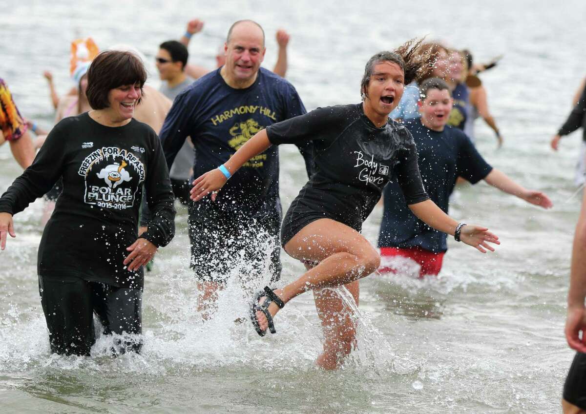 Bathers braced themselves for the cold Saturday when they jumped into the cold water for 11th Annual Lake George Polar Plunge, a benefit for Special Olympics of New York. The event was held at Shepard's Park Beach, Lake George on Saturday, Nov. 18, 2017.