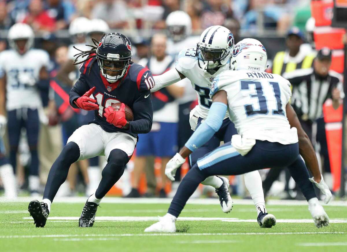 PHOTOS: A look at all the Houston Texans who have made All-Pro in the past Houston Texans wide receiver DeAndre Hopkins (10) catches a pass over Tennessee Titans cornerback Brice McCain (23) during the second quarter of an NFL football game at NRG Stadium, Sunday, Oct. 1, 2017, in Houston. ( Karen Warren / Houston Chronicle ) Browse through the photos above for a history of Houston Texans All-Pro players.