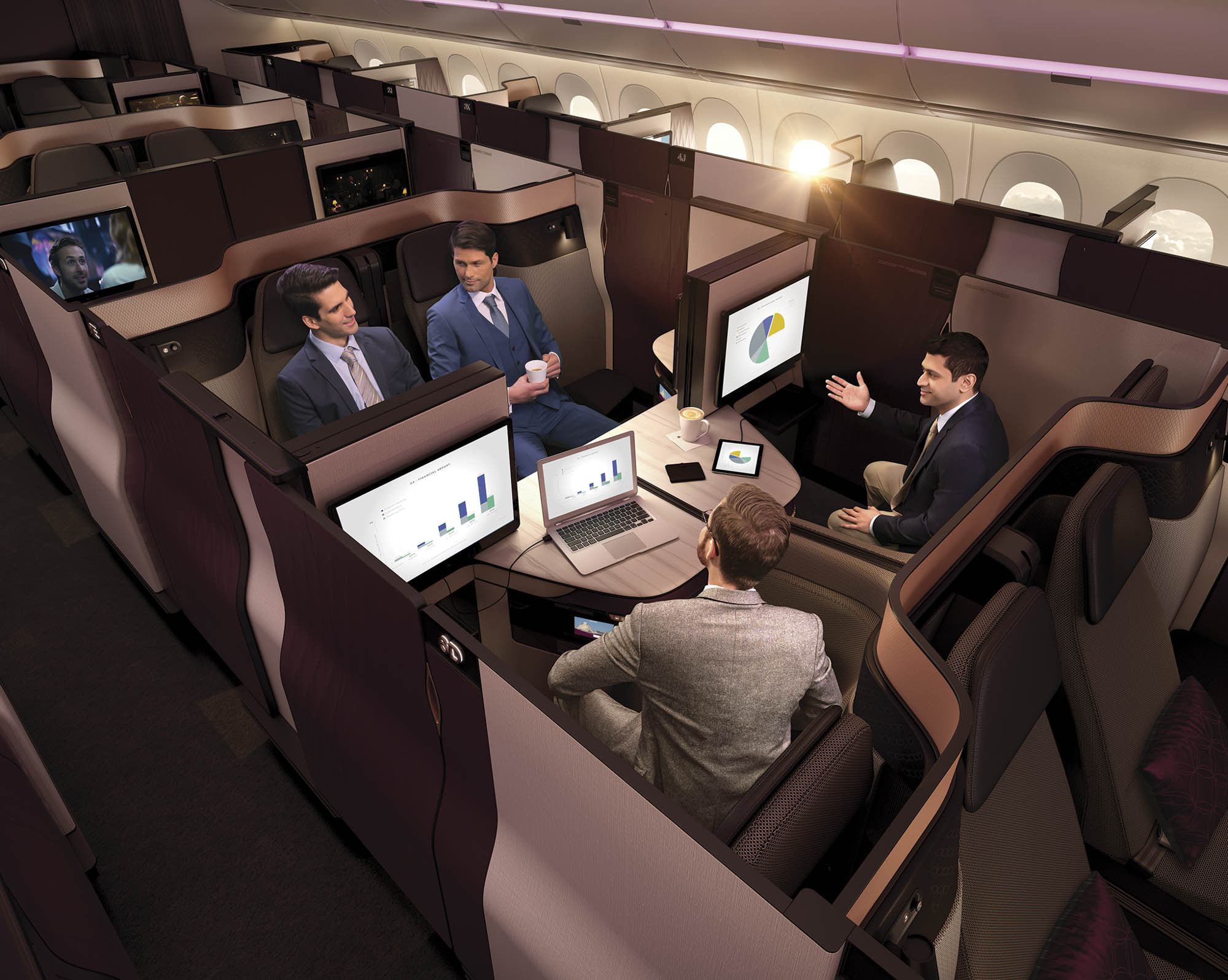 Qatar Airways brings its Qsuite business class to Houston