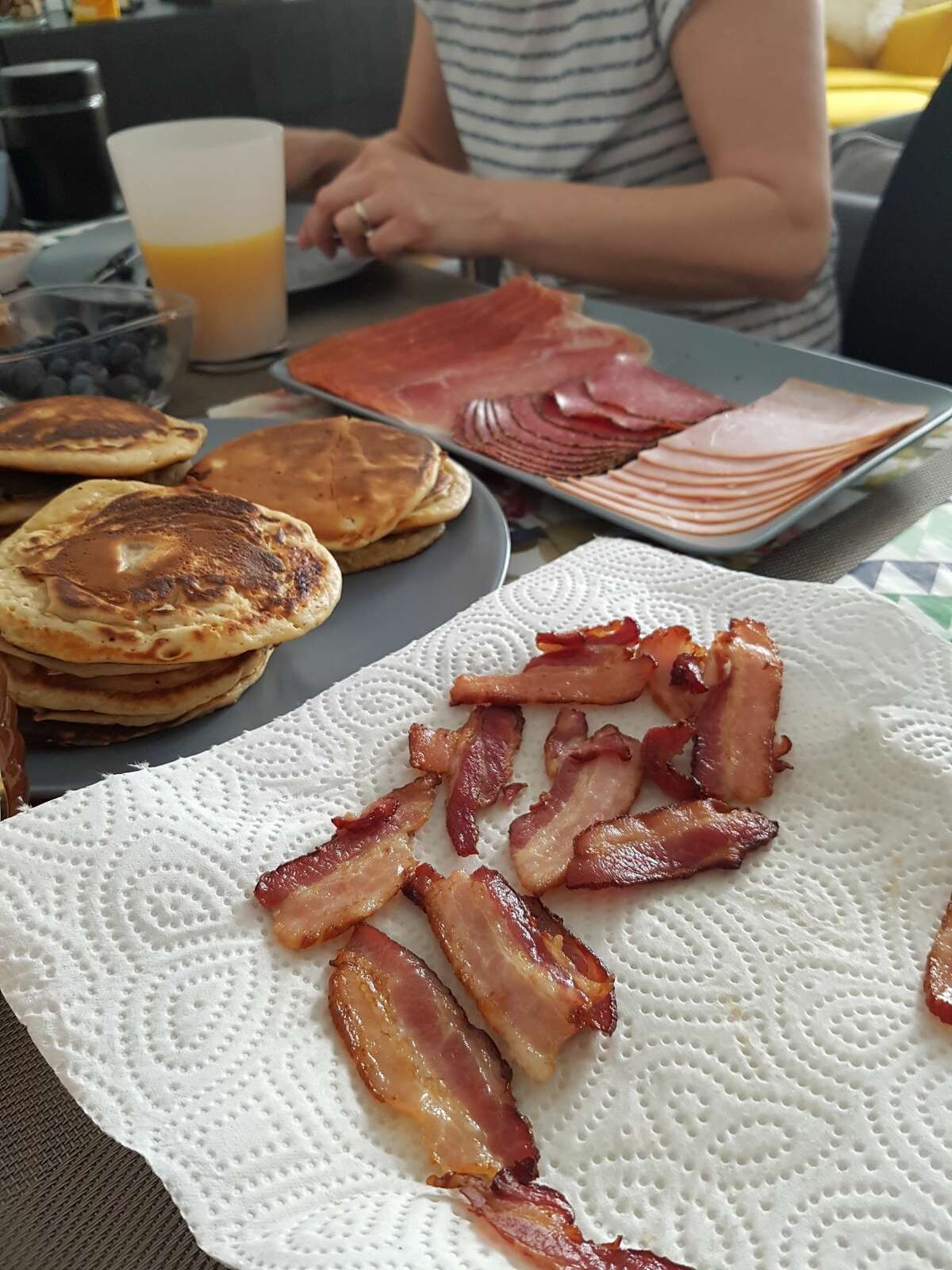 16 percent of Americans say they can't live without bacon in some form.  Source: NationalToday.com