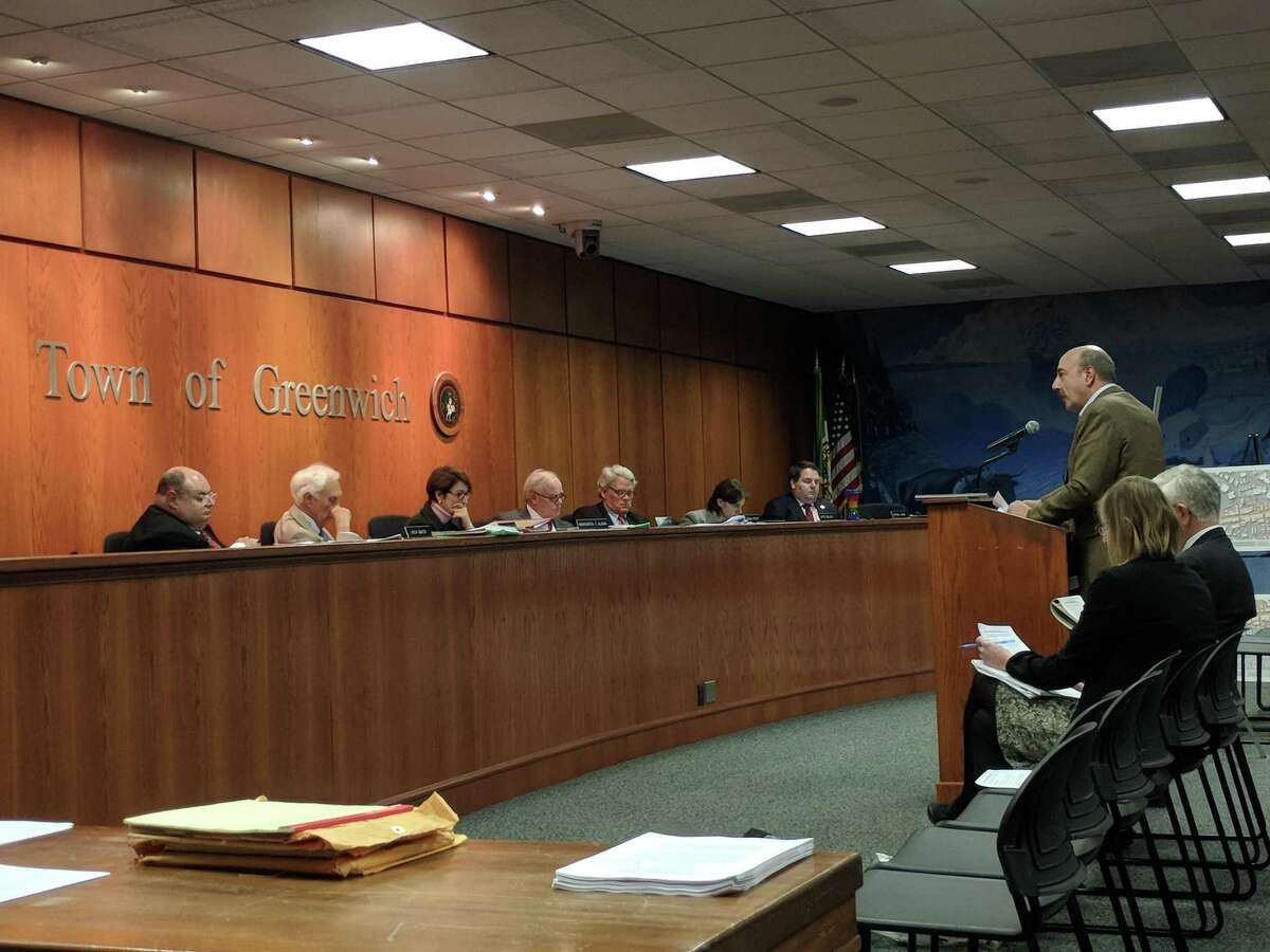 Developer Joe Tranfo addresses the Planning and Zoning Commission in December.