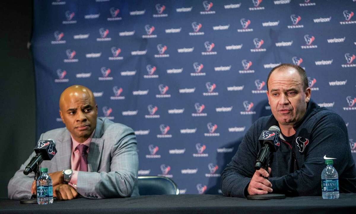 As the Texans have slid to a 4-11 record this season, the separation between general manager Rick Smith, left, and coach Bill O'Brien has become palpable.