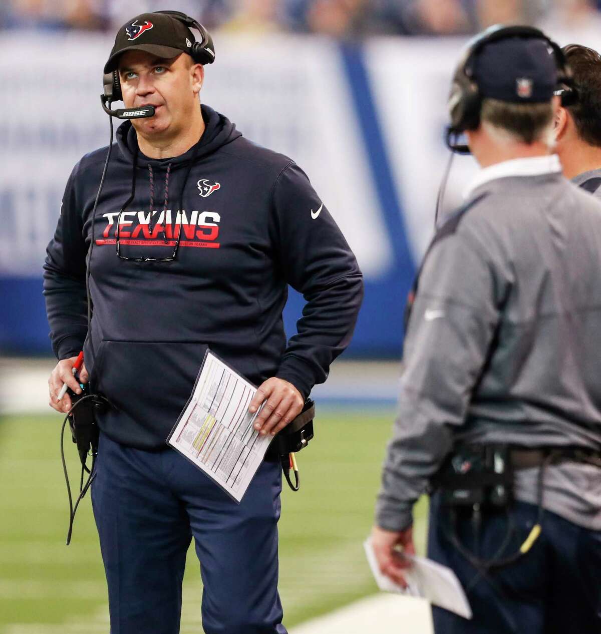 Texans coach Bill O'Brien seemed none too pleased with his team's performance late in Sunday's 22-13 loss at Indianapolis. The Texans ended the season on a six-game losing streak.