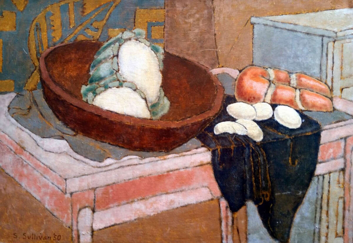 Stella Sullivan's painting "Still Life with Cauliflower" dates to 1950.