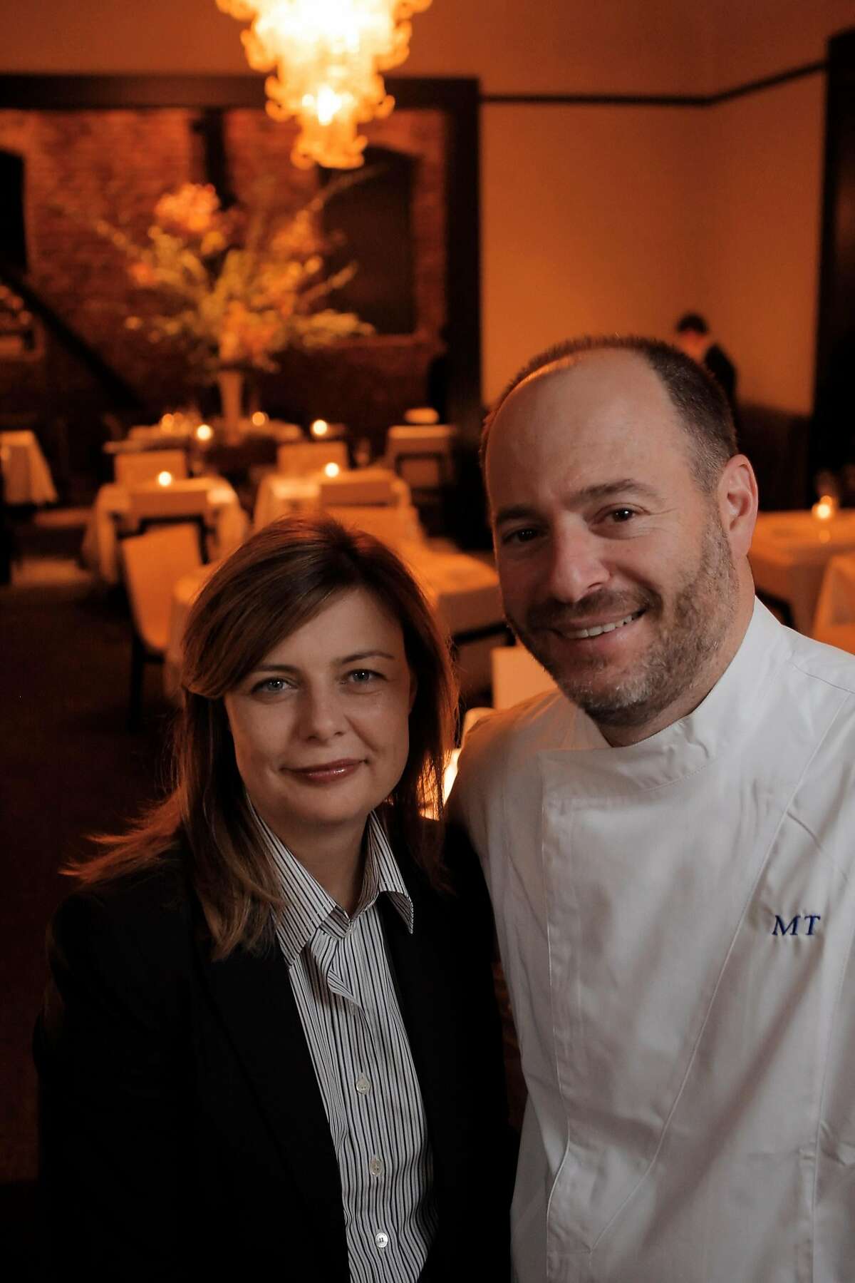 Michael and Lindsay Tusk, owners of the new Quince restaurant in San Francisco, Calif. Quince has moved into the old Myth space.
