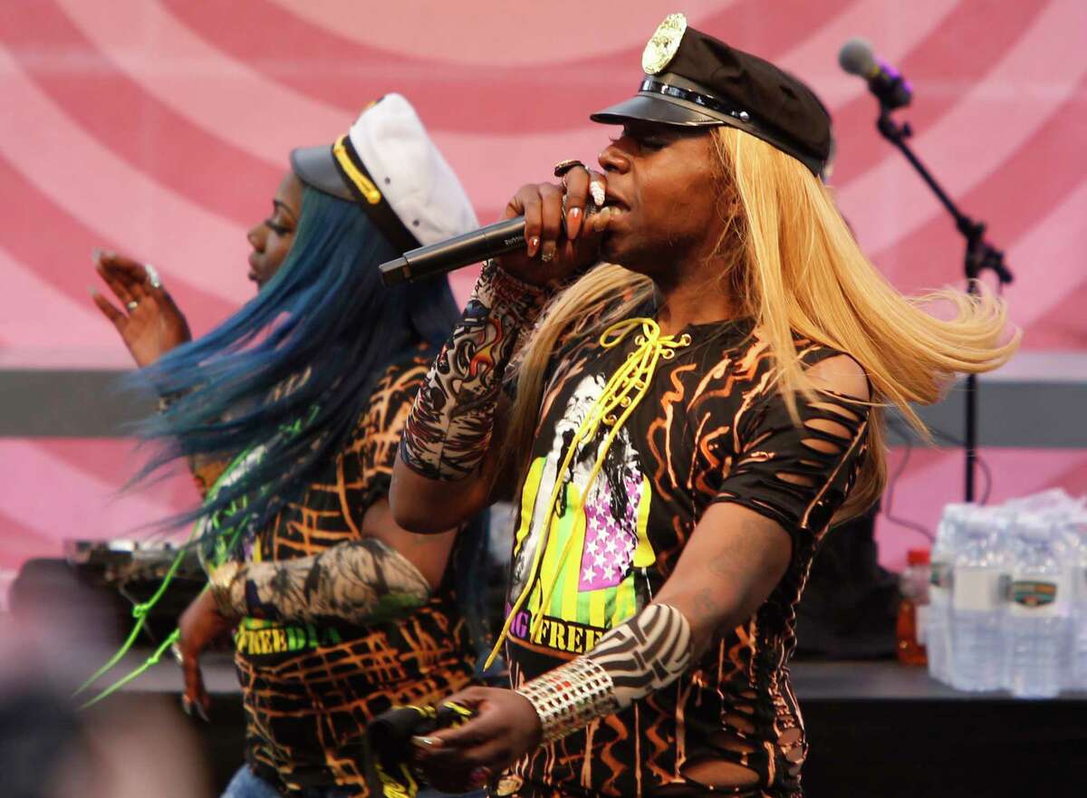 Big Freedia and Brenda's Soul Food perform on the Gastro Magic stage during day two of the Outside Lands Music Festival in Golden Gate Park in San Francisco, California, on Sat. Aug. 6, 2016.