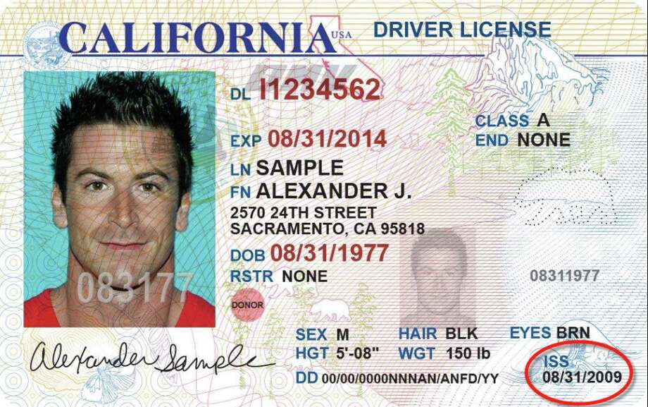 california driver license font type