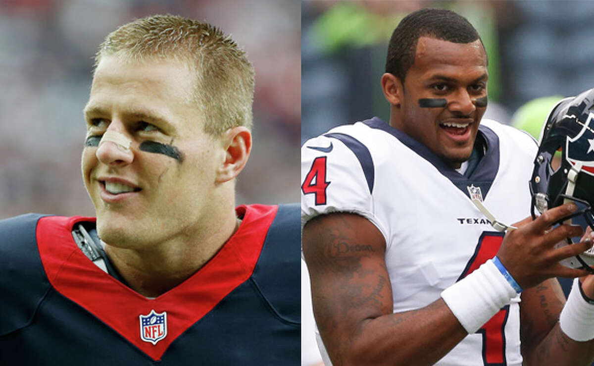 Texans defensive end J.J. Watt and quarterback Deshaun Watson are hard at work trying to come back stronger than ever for the 2018 season after they both suffered season ending injuries in 2017.