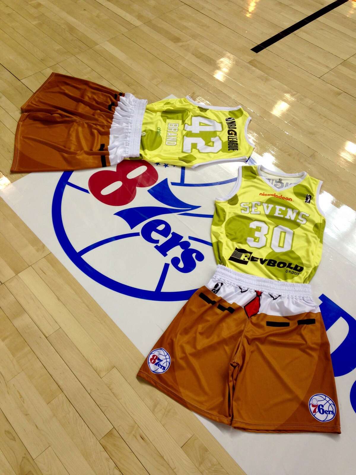 The Sixers' G-League team is wearing Spongebob uniforms for