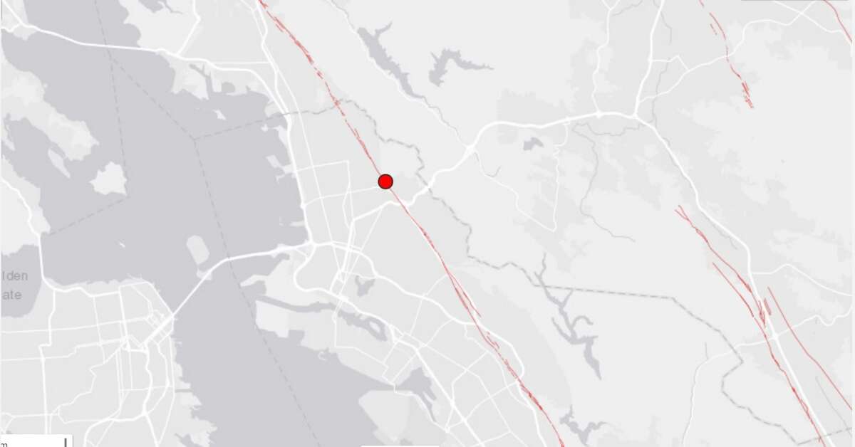 USGS earthquake maps show the location of the 4.4 magnitude quake that struck Berkeley at 2:39 a.m. on January 4th, 2018 (USGS)