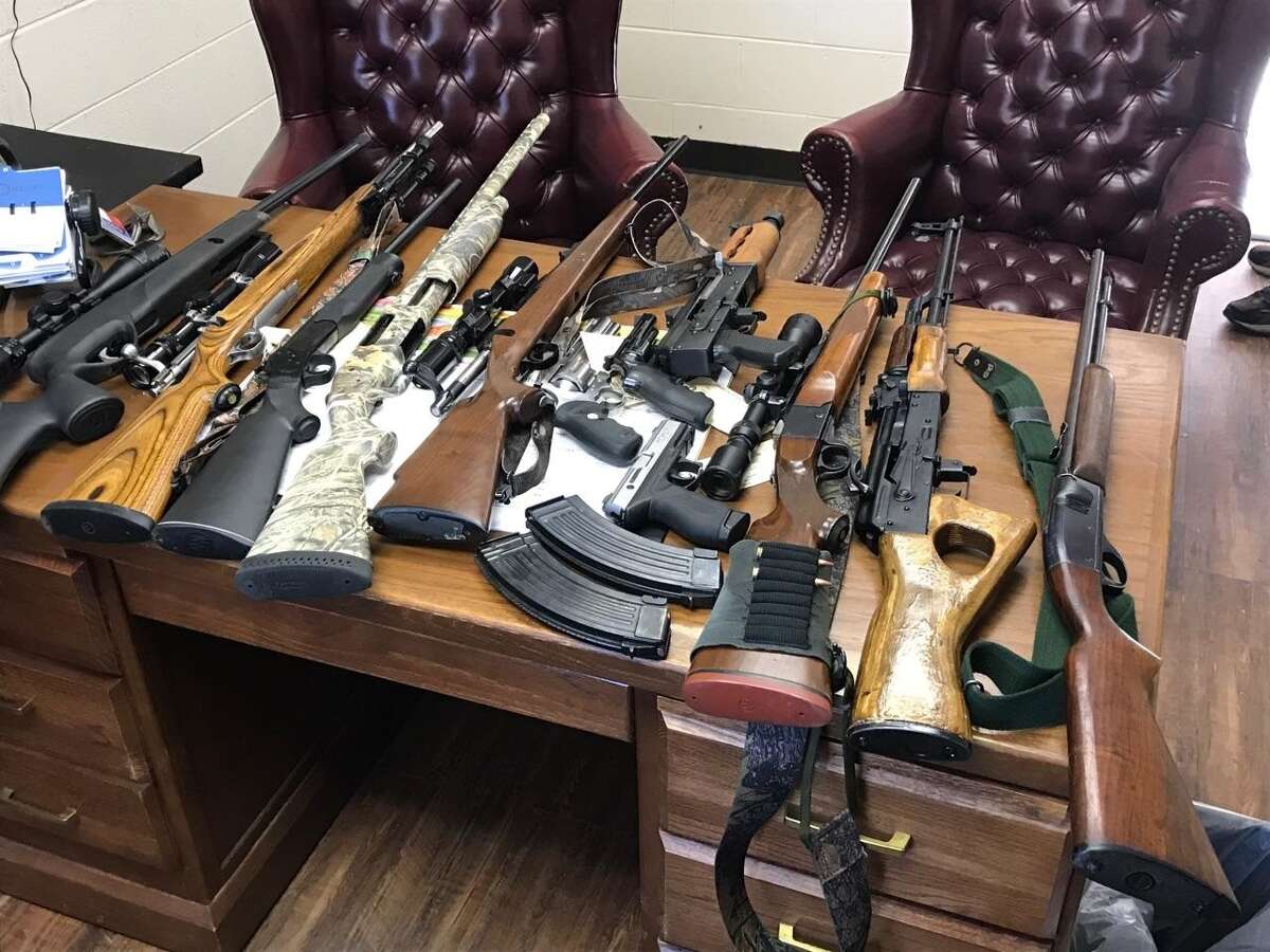 Several guns stolen from Jasper County on Tuesday morning were accidentally uncovered by Newton authorities. Photo: Newton County Sheriff's Office