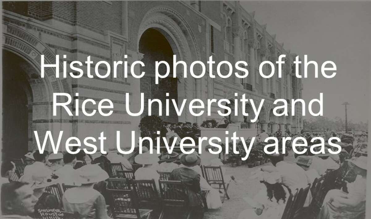 Scroll ahead to see historic photos of the Rice University and West University areas.