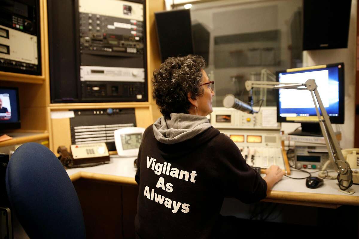 Aileen Alfandary is the news department co-director at 94.1 KPFA radio in Berkeley, Ca., as seen on Thurs. January 4, 2018.