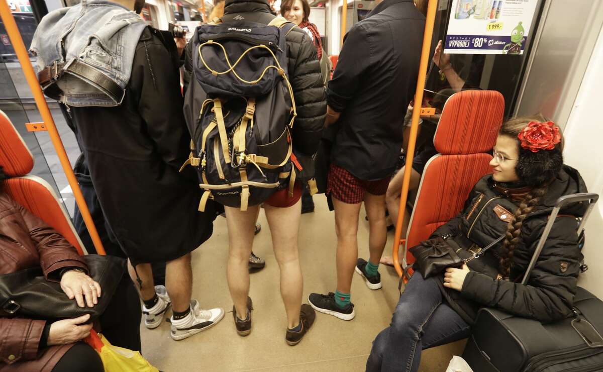 Pantsless Passengers Take Over Bart Photos From No Pants Subway Ride Around The World