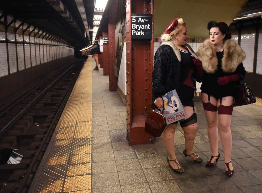 Lesbian outdoor glamour subway