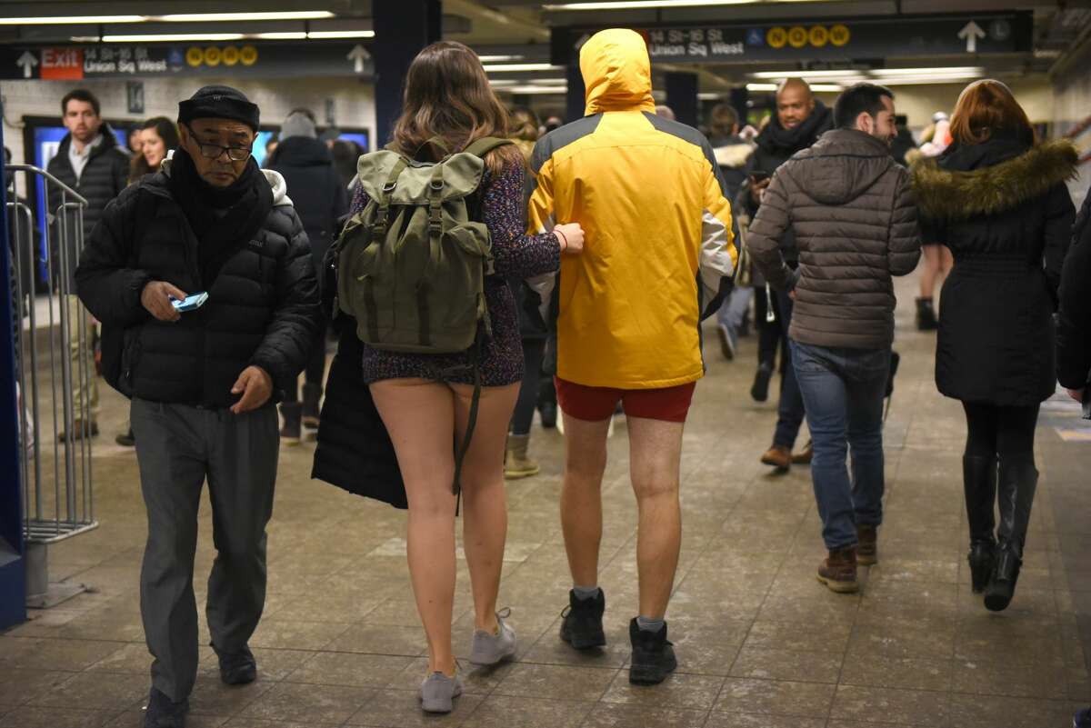 Pantsless Passengers Take Over Bart Photos From No Pants Subway Ride Around The World