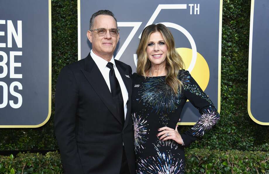 Actors Tom Hanks, left, and Rita Wilson arrive to the 75th Annual Golden Globe Awards held at the Beverly Hilton Hotel on January 7, 2018. Photo: Kevork Djansezian/NBC/NBCU Photo Bank Via Getty Images Via Getty Images