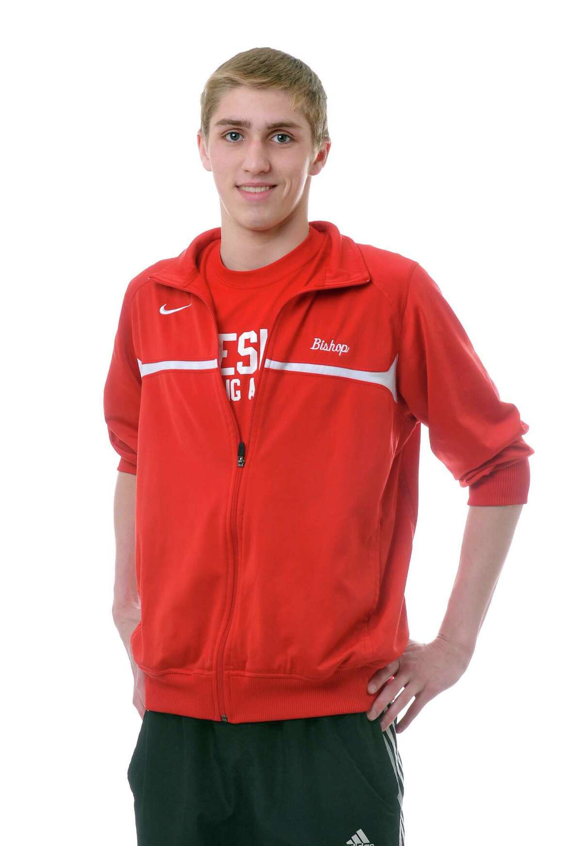(Peter Casolino-New Haven Register) All Area Swimming,Karl Bishop, Cheshire. 3/28/14