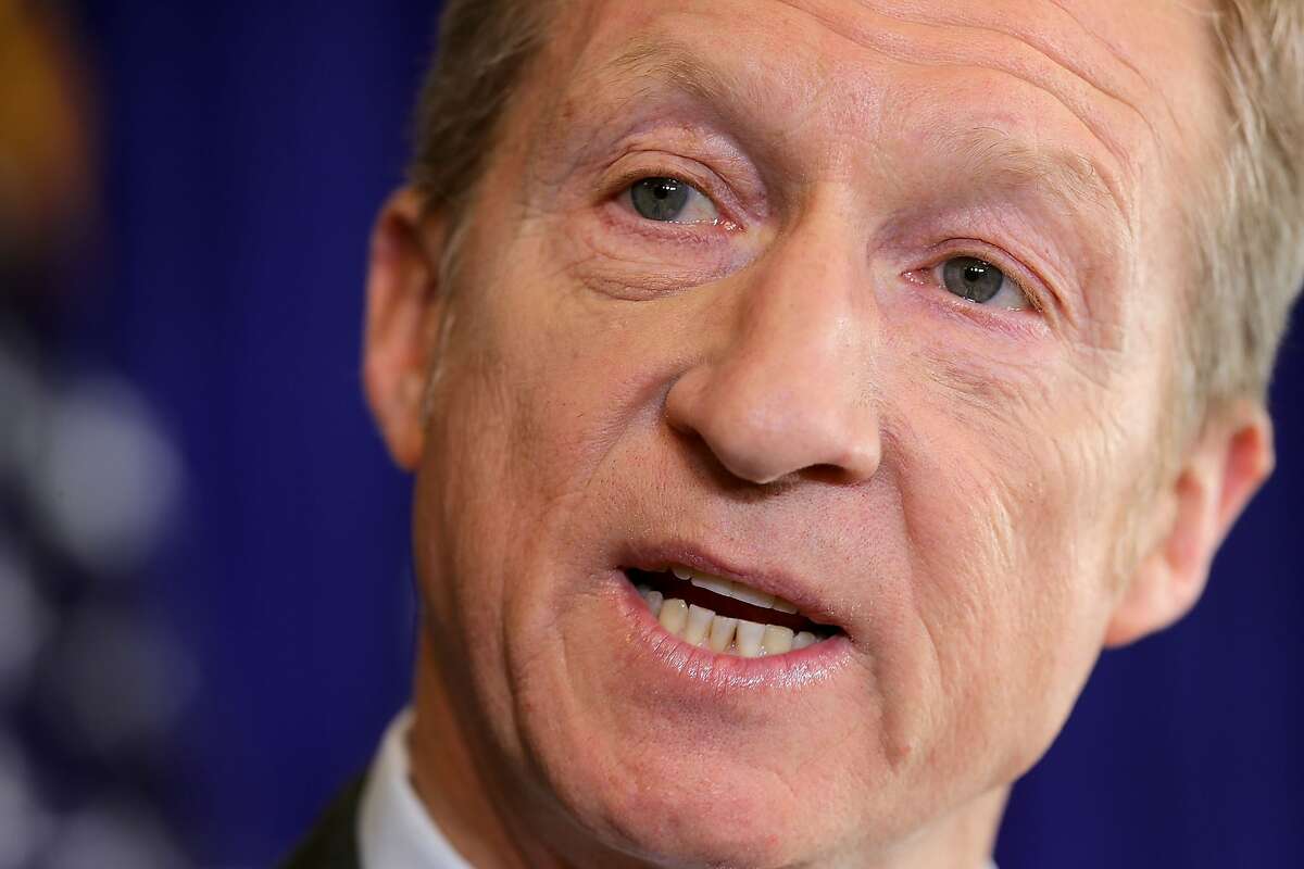 WASHINGTON, DC - JANUARY 08: Hedge fund billionaire, Democratic mega-donor and environmentalist Tom Steyer holds a news conference regarding his political future and plans January 8, 2018 in Washington, DC. A leader in the effort to impeach President Donald Trump, Steyer announced that he will target prominent incumbent Republicans, including Speaker of the House Paul Ryan (R-WI), in $30 million midterms push. (Photo by Chip Somodevilla/Getty Images)