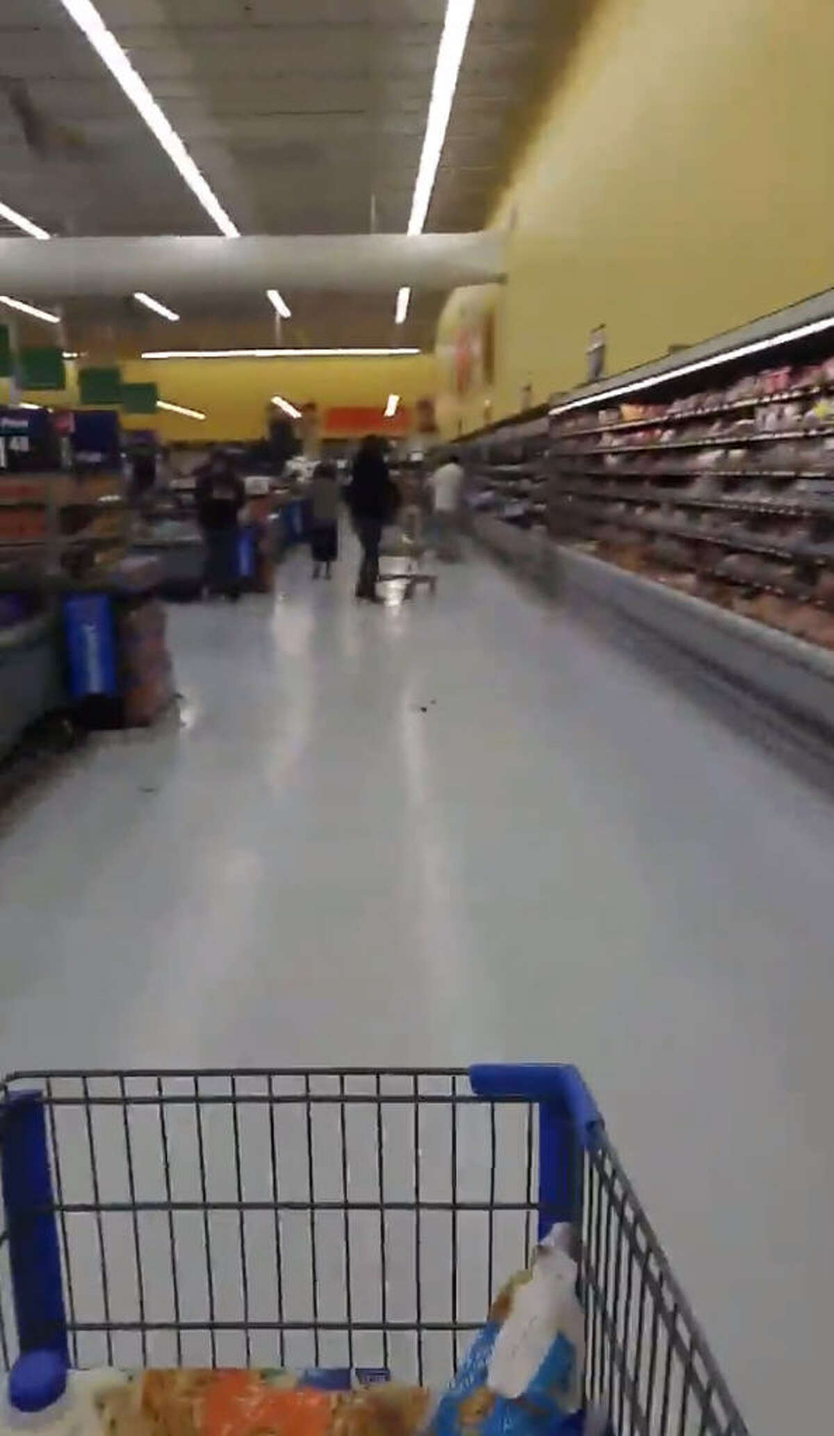 A Texas man was doing some dinner shopping at a Walmart in Alvin when he found himself surrounded by bats.