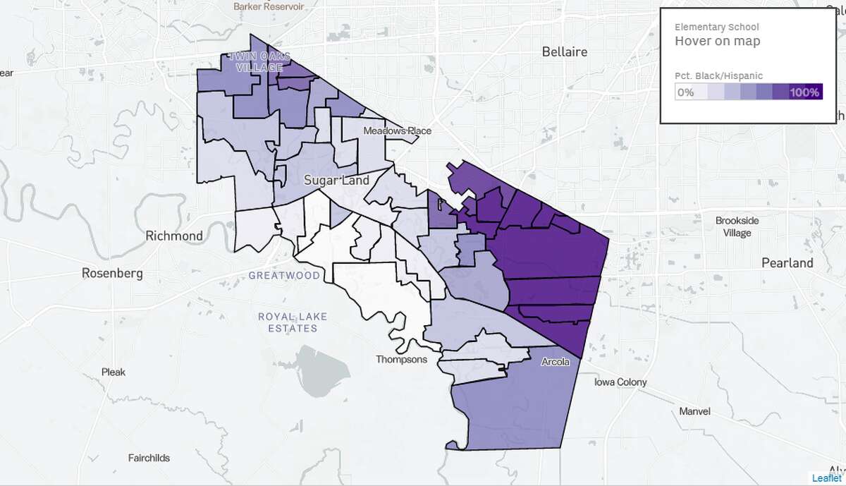 Houston Racial Map Five maps illustrate Houston's racial-ethnic breakdown by neighborhood
