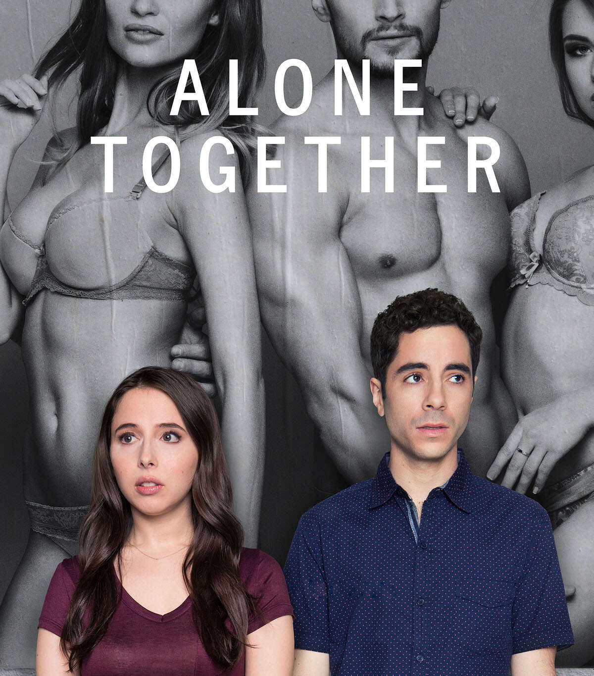 ALONE TOGETHER - ?“Alone Together?” is a half-hour, single-camera comedy starring Esther Povitsky (?“Lady Dynamite,?” ?“Crazy Ex-Girlfriend?”) and Benji Aflalo (?“Not Safe with Nikki Glaser?”). Esther and Benji are platonic best friends who want nothing more than to be accepted by the vain and status-obsessed culture of Los Angeles. Despite their sometimes contentious relationship, when push comes to shove, they?’ve got each other?’s back ?… And they have nobody else to hang out with. ?“Alone Together?” comes from Esther Povitsky, Benji Aflalo and Eben Russell (?“Girl Boss?”), who serve as writers and executive producers. Andy Samberg, Jorma Taccone, Akiva Schaffer, Billy Rosenberg and Hunter Covington also serve as executive producers. Daniel Gray Longino (?“Lady Dynamite,?” ?“Portlandia?”) directed the pilot. (Freeform/Vu Ong) ESTHER POVITSKY, BENJI AFLALO