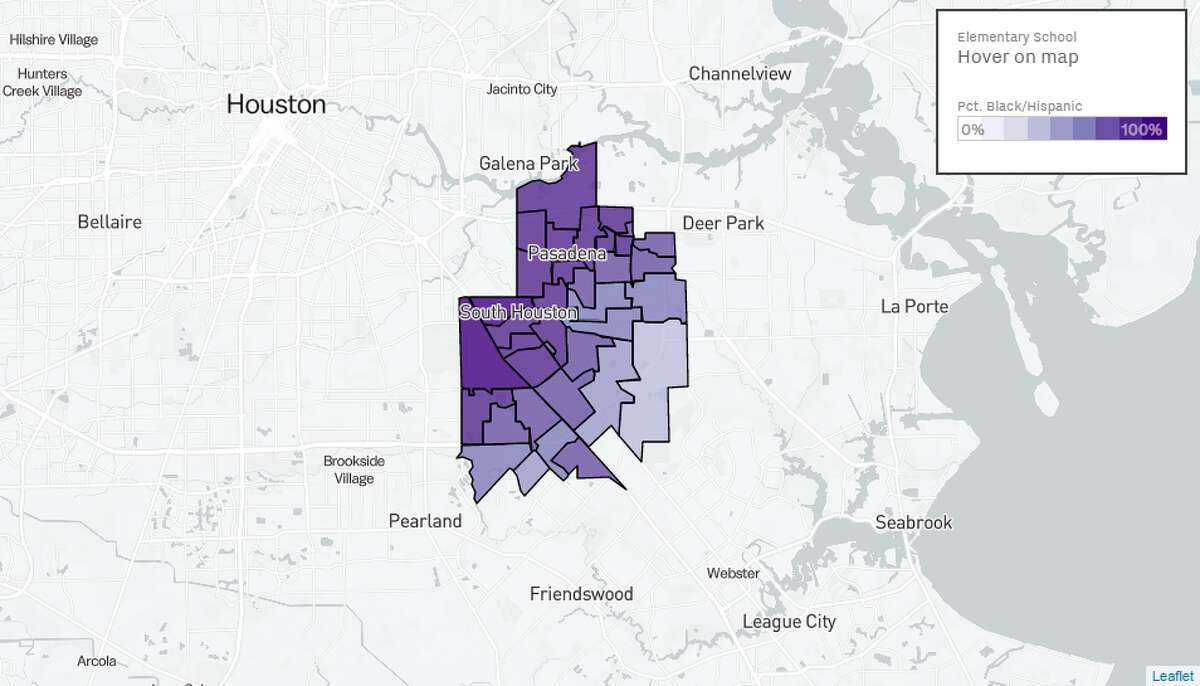 Five maps illustrate Houston's racial-ethnic breakdown by neighborhood