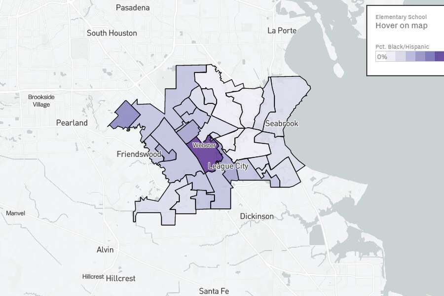 Five maps illustrate Houston's racialethnic breakdown by neighborhood