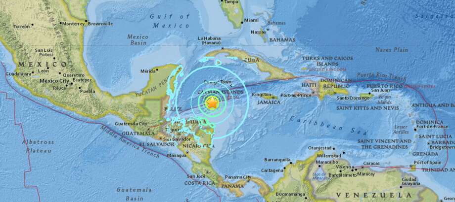 Magnitude 7.6 earthquake strikes near Great Swan Island, Honduras - SFGate