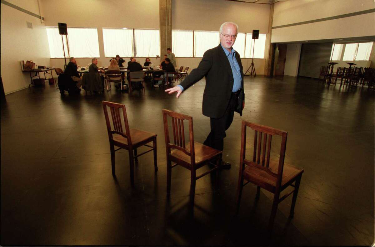 Gregory Boyd, Alley Theater artistic director, plans out a scene in the enlarged rehearsal space at the new Alley Center for Theatre Production on 10-29-02. Boyd retired from the Alley Theater Tuesday, after 29 years with the downtown performing arts group.