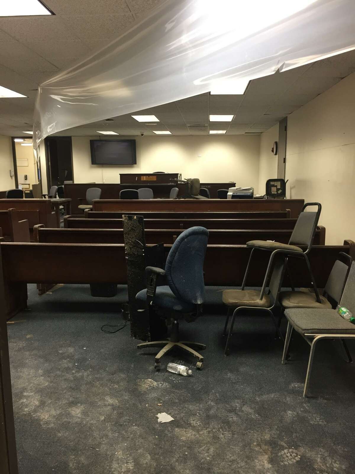 The Harris County Justice of the Peace Precinct 4, Place 1 courthouse in Spring expects to re-open to the public in earlyÂ 2018 after sufferingÂ flood damageÂ during Hurricane Harvey, said Judge Lincoln Goodwin. The courthouse will replace drywall, carpet, tile and more before the staff can return.