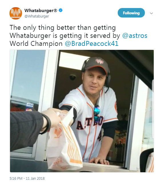 World Series champions Houston Astros surprise fans at Whataburger